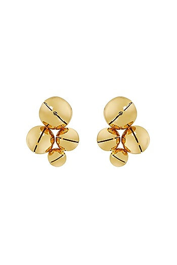 Gold Plated Enameled Dangler Earrings