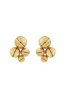 Gold Plated Enameled Dangler Earrings