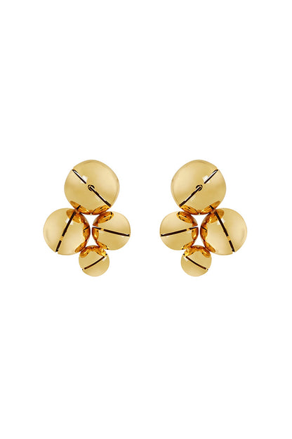 Gold Plated Enameled Dangler Earrings
