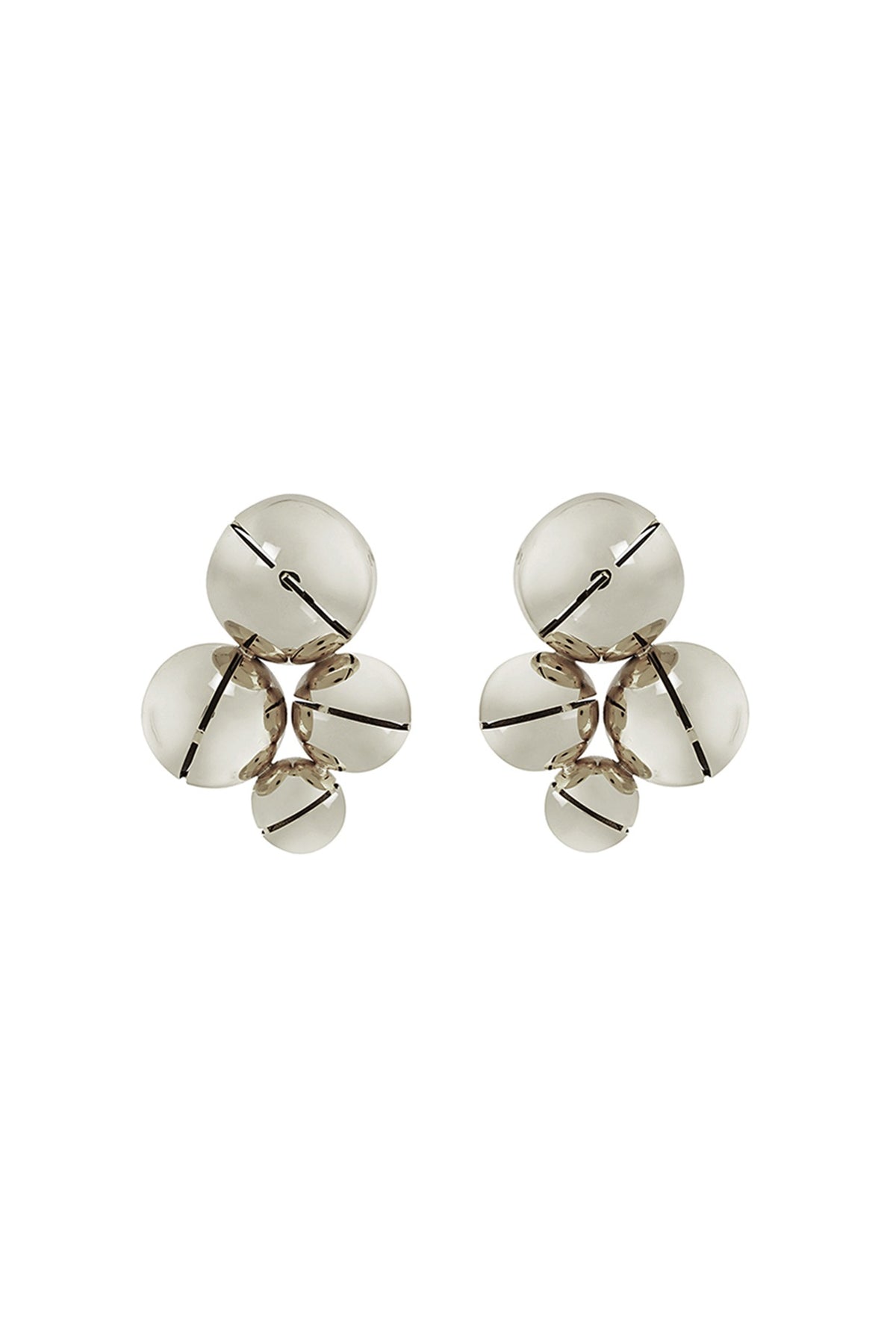 White Finish Enameled Dangler Earrings