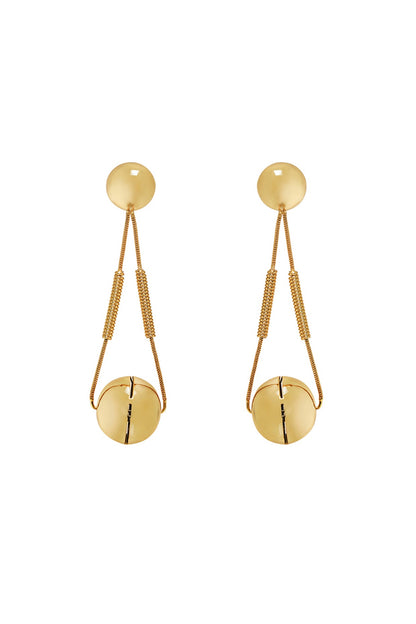 Gold Plated Enameled Drop Earrings