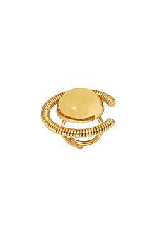 Gold Finish Adjustable Lyon Ring