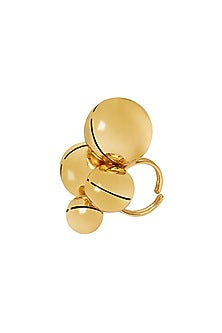 Gold Finish Adjustable Cluster Ring