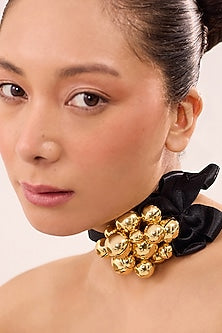 Gold Finish Phoenix Choker Necklace