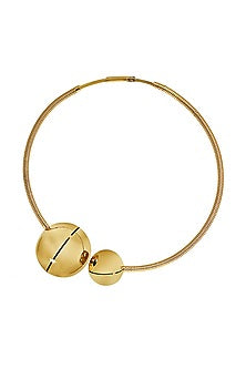 Gold Finish Choker Necklace
