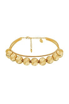 Gold Finish Choker Necklace