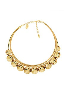 Gold Finish Choker Necklace