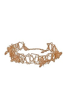 Gold Finish Choker Necklace