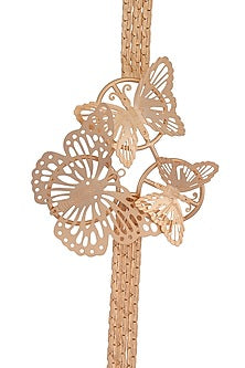 Gold Finish Flutter Choker Necklace