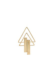 Gold Finish Triangle Ring