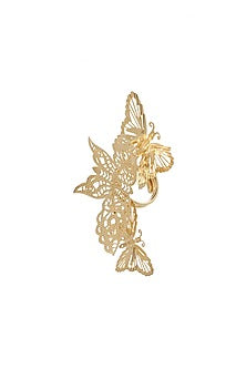 Gold Finish Butterfly Ring