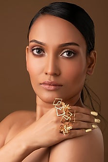 Gold Finish Bees Ring