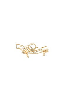 Gold Finish Bees Ring