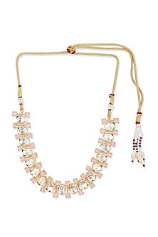 Gold Finish Kundan Polki & Diamond Choker Necklace