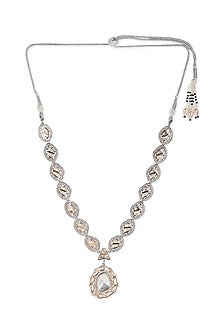 Two Tone Finish Kundan Polki & Diamond Necklace