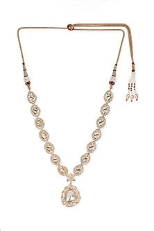 Two Tone Finish Kundan Polki & Diamond Necklace