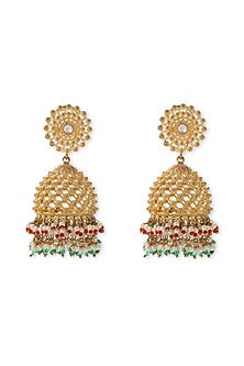 Gold Finish Dangler Earrings