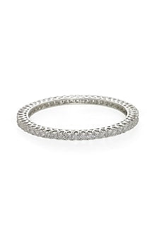 White Finish Crystal Bangle
