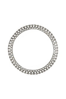 White Finish Crystal Bangle
