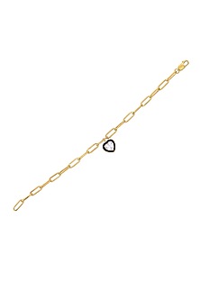 Gold Plated CZ Enamelled Openable Heart Bracelet In Sterling Silver