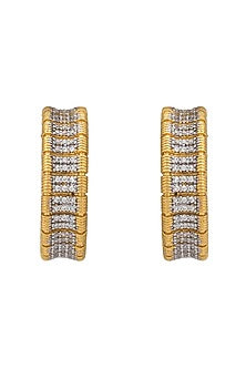 Gold Plated Hoop Earrings In Sterling Silver