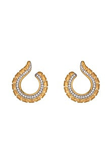 Gold Plated Hoop Earrings In Sterling Silver