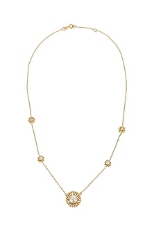 Gold Plated Pearl Pendant In Sterling Silver