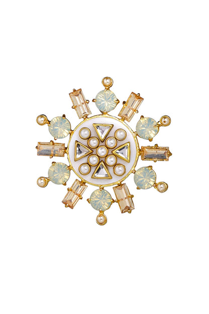 Rubaina Kundan Stud Earrings 