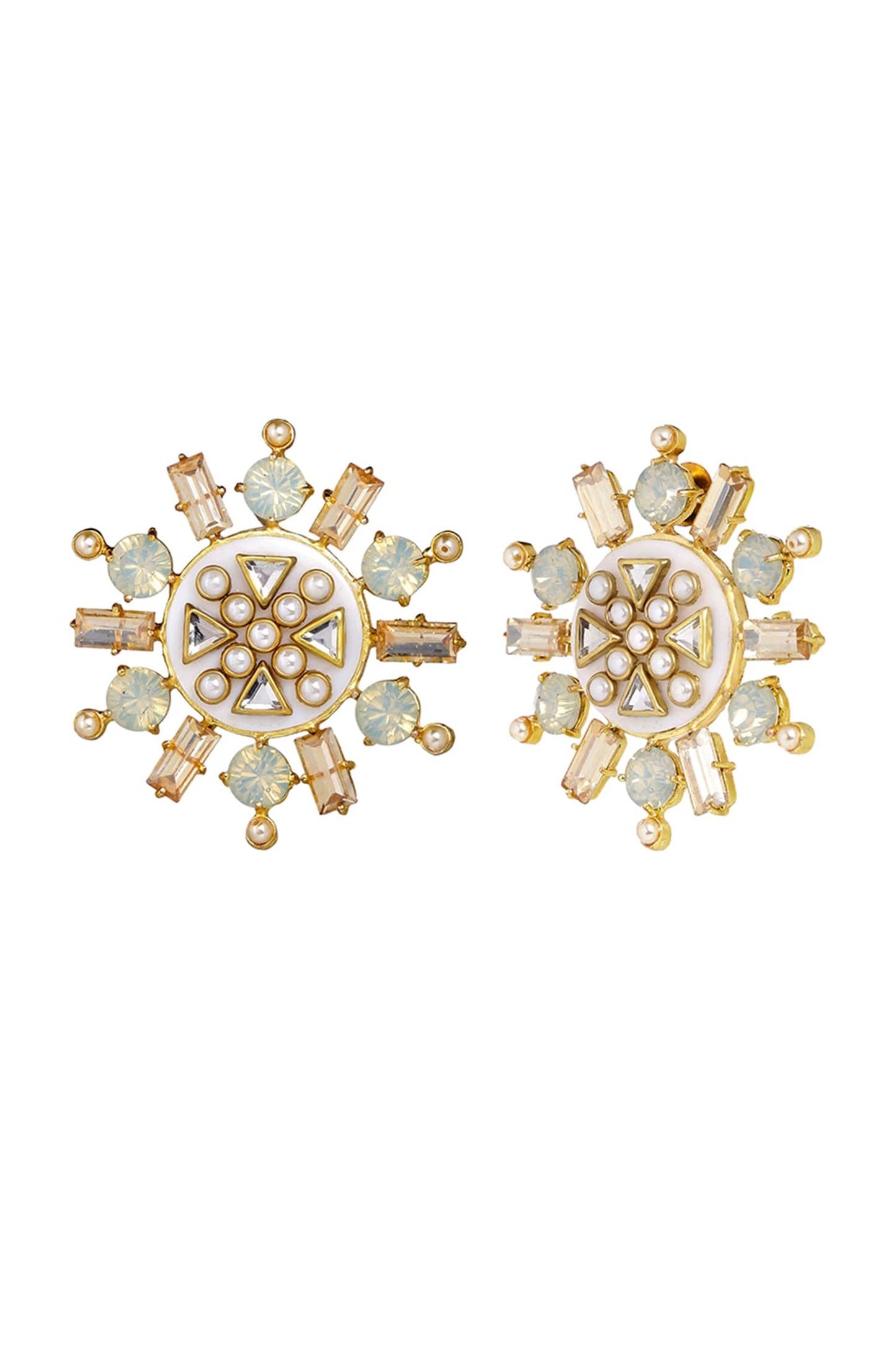 Rubaina Kundan Stud Earrings 