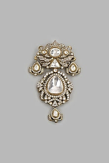 Gold Victorian Polki Brooch