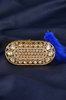 Gold Kundan & Semi-Precious Stone Ring