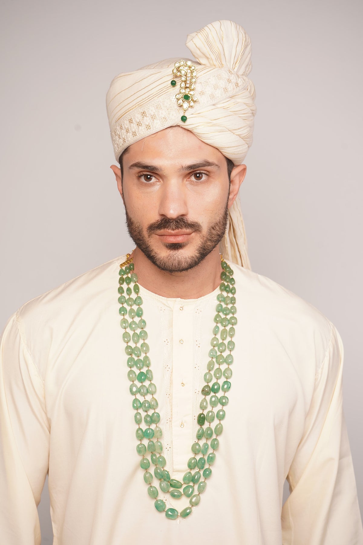 Green Pearl & Emerald Necklace