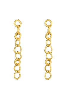 Gold Plated Crudo Catene Drop Earrings