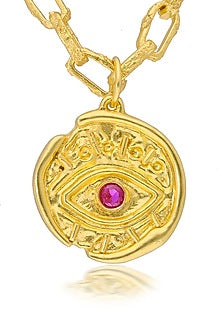 Gold Finish Textured Necklace