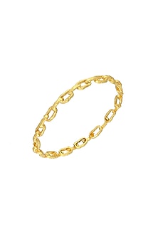 Gold Finish Textured Bangles (Set of 2)