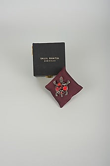 Gunmetal Finish Turtle Embellished Brooch