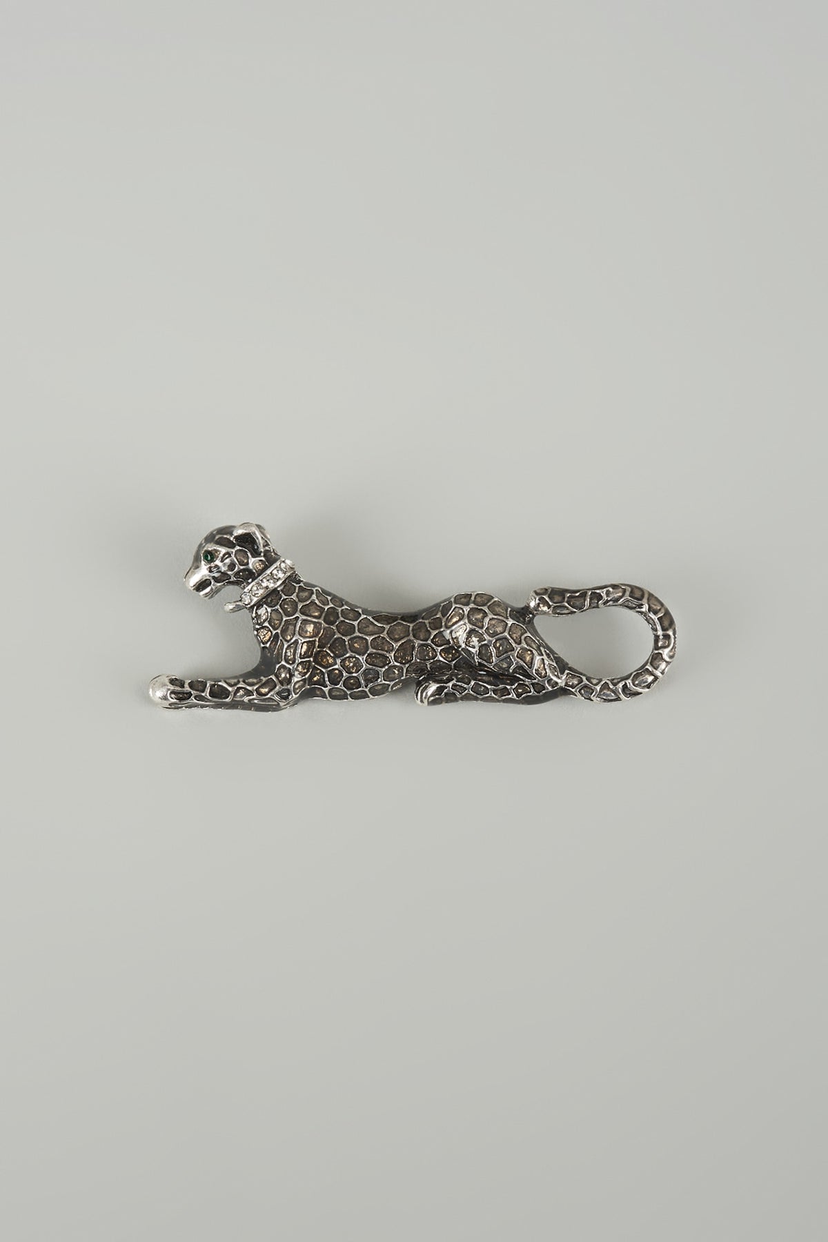 Silver Finish Shadow Hunter Embellished Brooch