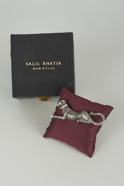 Silver Finish Shadow Hunter Embellished Brooch