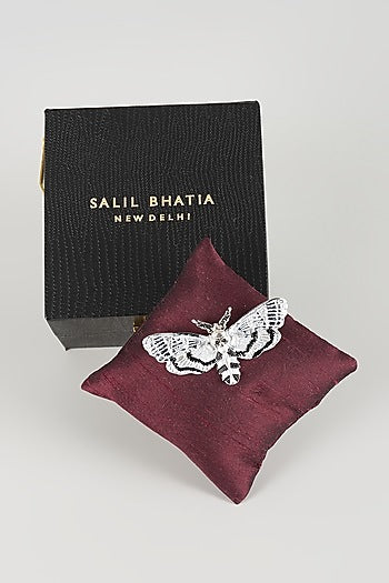 Silver Finish Gothic Butterfly Brooch