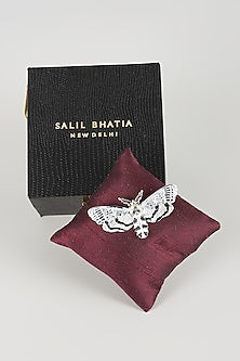 Silver Finish Gothic Butterfly Brooch