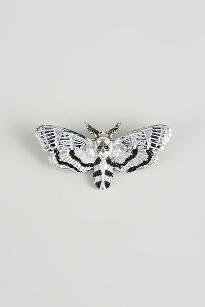 Silver Finish Gothic Butterfly Brooch