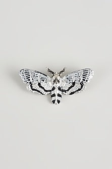 Silver Finish Gothic Butterfly Brooch