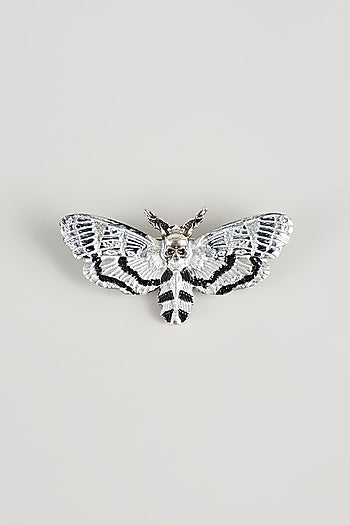 Silver Finish Gothic Butterfly Brooch