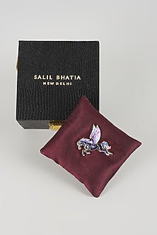 Gold Finish Purple Pegasus Brooch