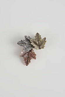Gold Finish Autumn Leave Brooch