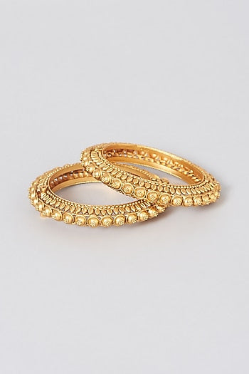 Gold Finish Openable Bangles (Set of 2)