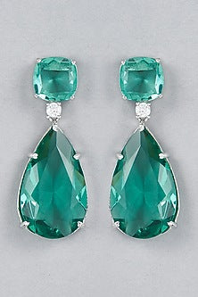 Green Crystal Earrings