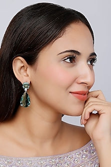 Green Crystal Earrings