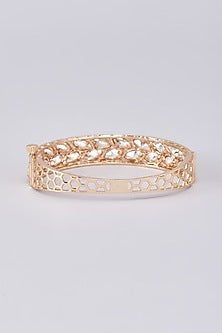 Gold Finish Kundan Polki Bangle