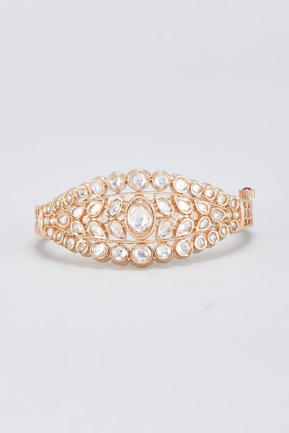 Gold Finish Kundan Polki Kada